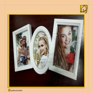 قاب عکس خانواده 3 تایی سفید 18*13 سانتی متر