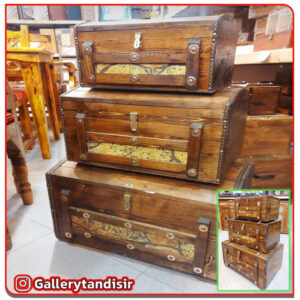 جعبه چوب روس طرح سنگ