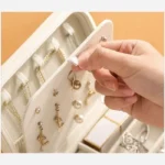 جعبه جواهرات چرمی مسافرتی مستطیلی