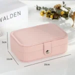 جعبه جواهرات چرمی مسافرتی مستطیلی